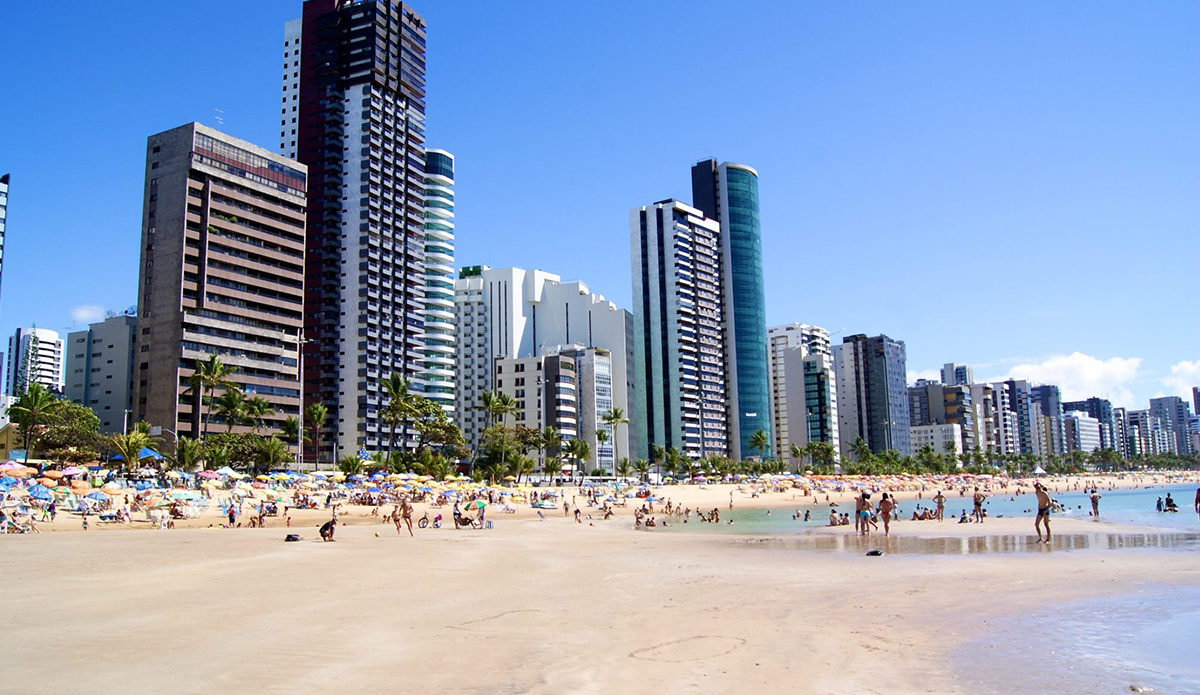 Boa Viagem Beach in Pernambuco, Brazil.
