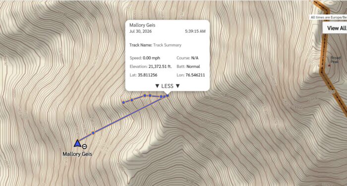 Mallory Geis' tracker.