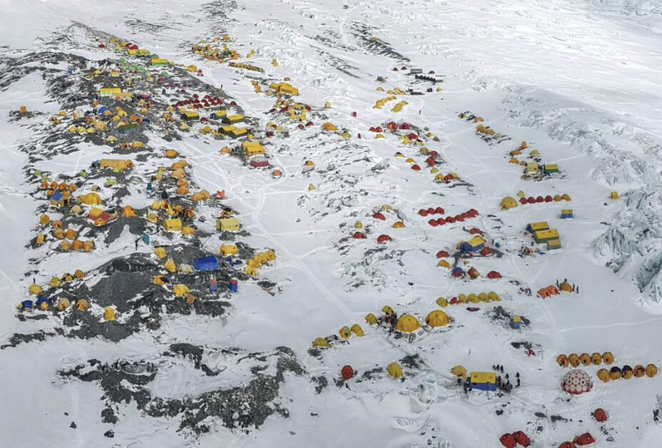 Everest Base camp from the air