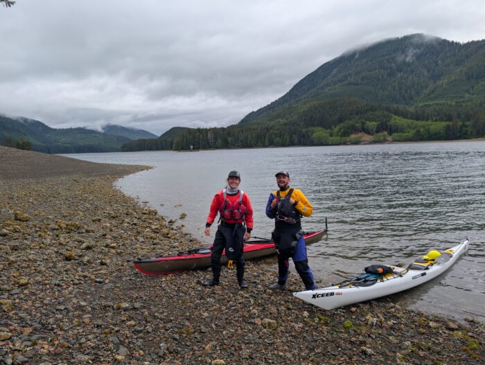Canadian kayakers Pascal Smyth (left) and Finn Steiner