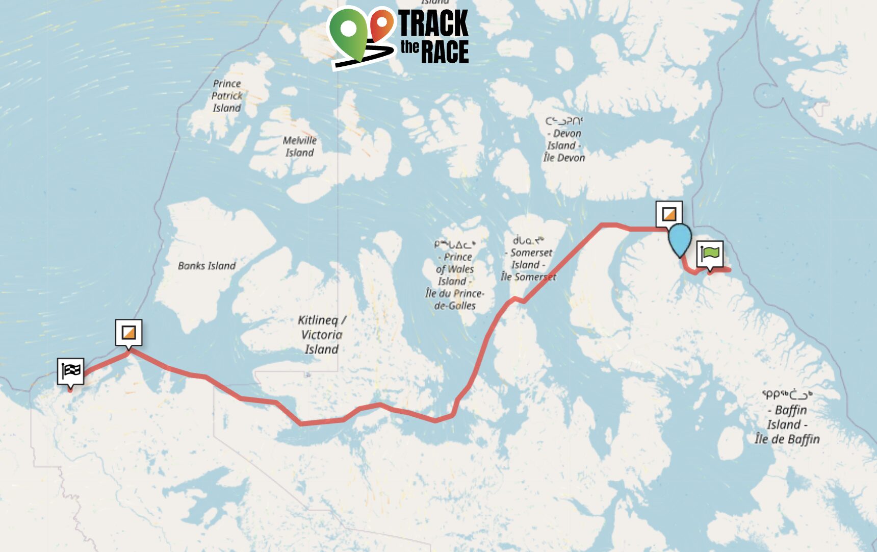 De la Rosa's proposed route through the Northwest Passage. 