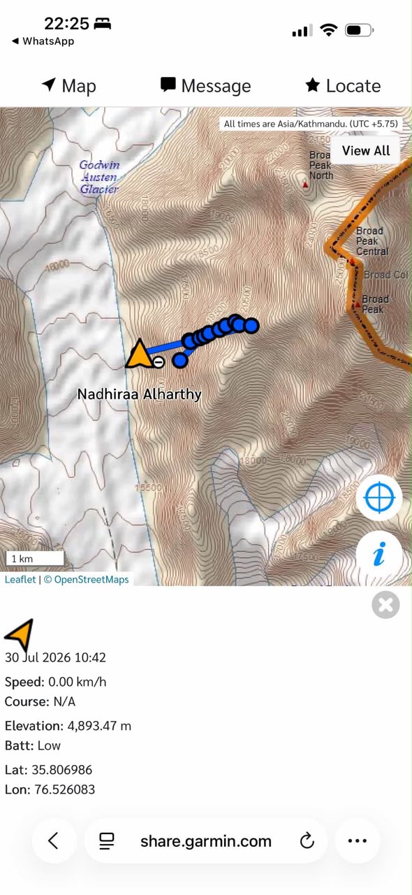 Tracker of Nadhiraa of Oman