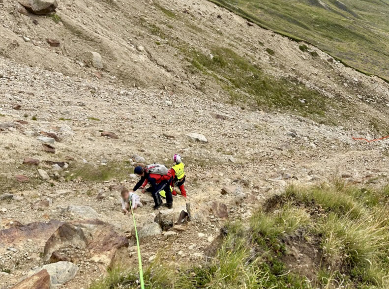 young hiker on rocky ground