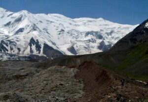 6,613m Kurumdy Peak and Kurumdy West.