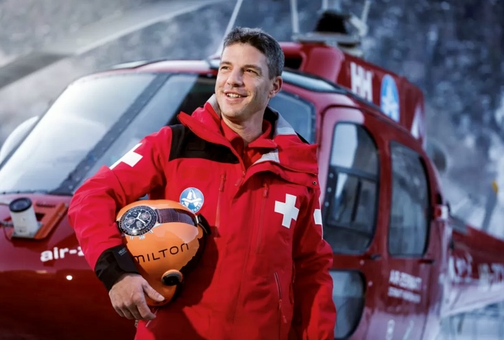 Pilot Daniel Aufdenblatten. 