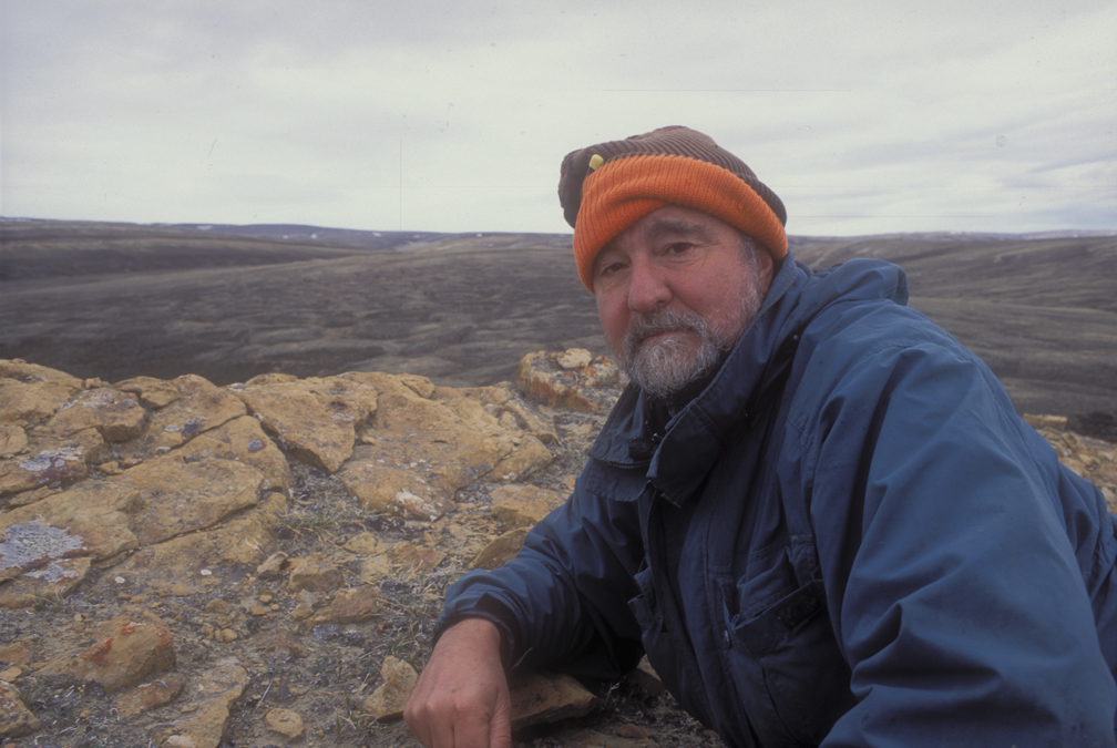 scientist in parka in Arctic