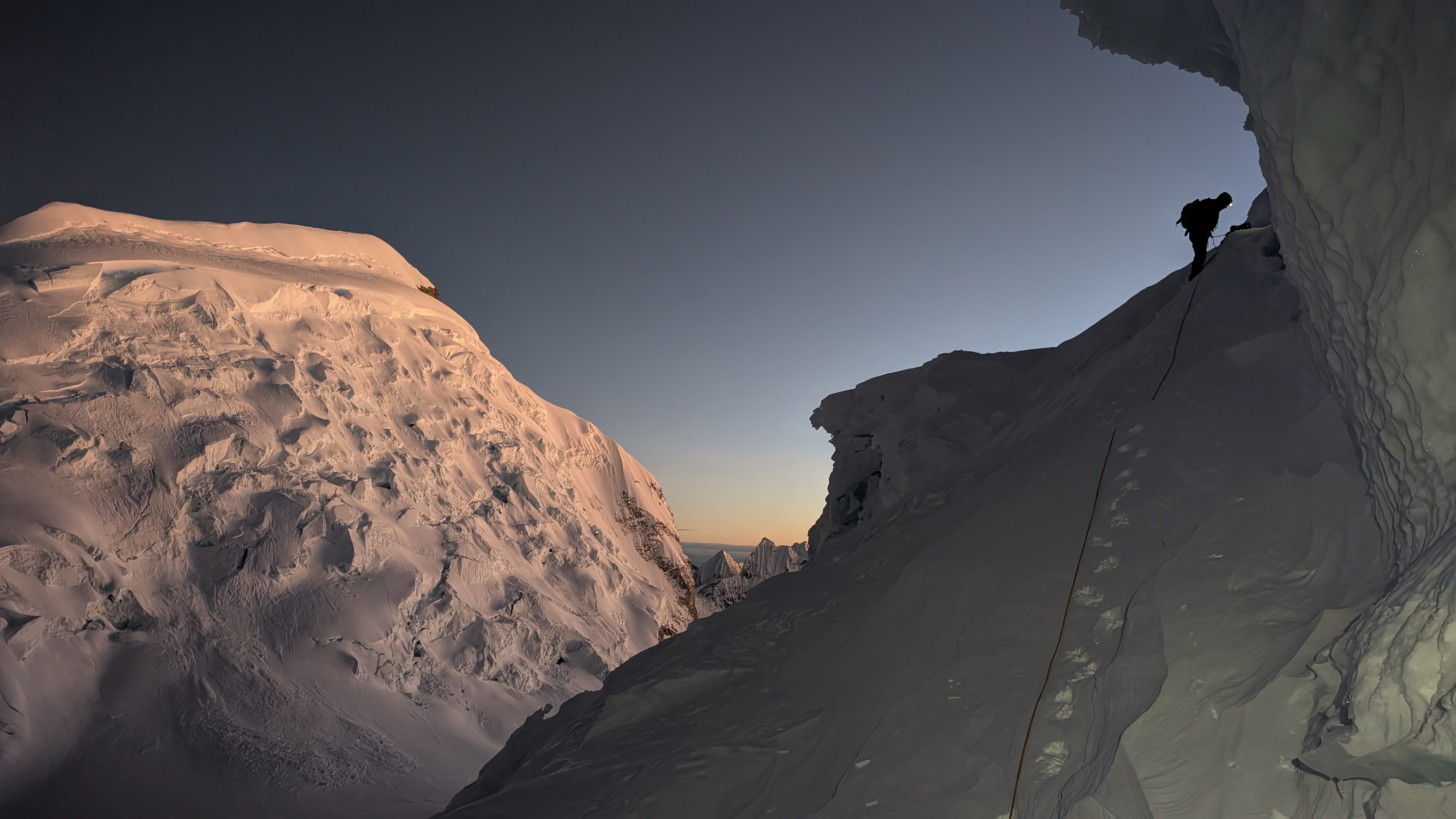 Climbing Huascaran Sur, Peru.