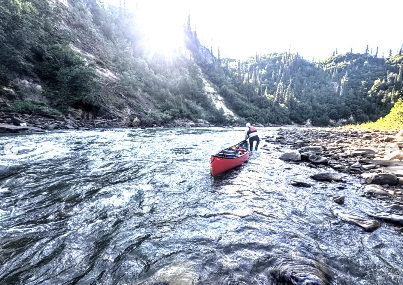 In the Rat River canyon. 