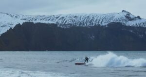 A man surfing
