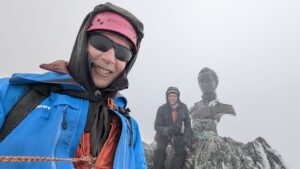 Eric Gilbertson and a friend on top of Pico Bolivar in Venezuela.