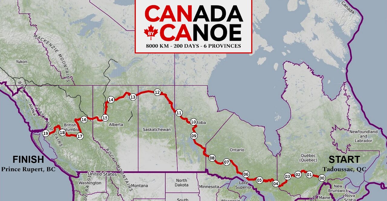 The full Canada By Canoe route