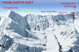 Google Earth image of the Annapurna Massif.