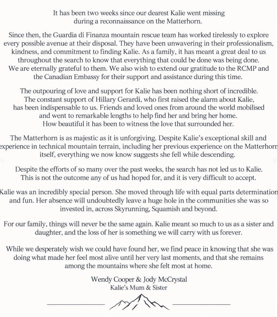 A written statement.