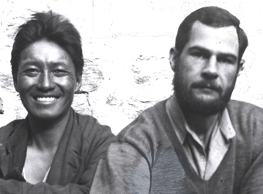 bw photo of two men