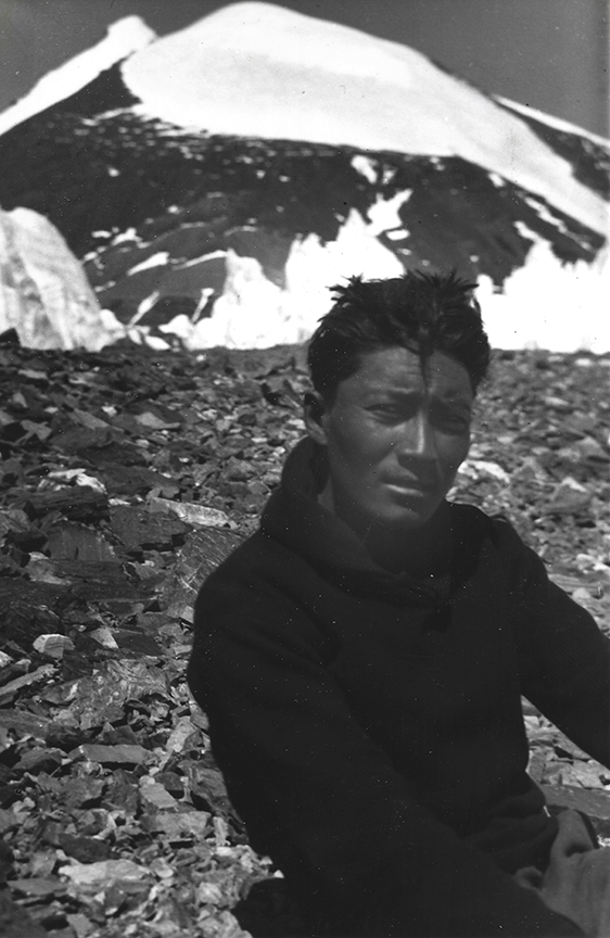 bw portrait of Tenzing Norgay