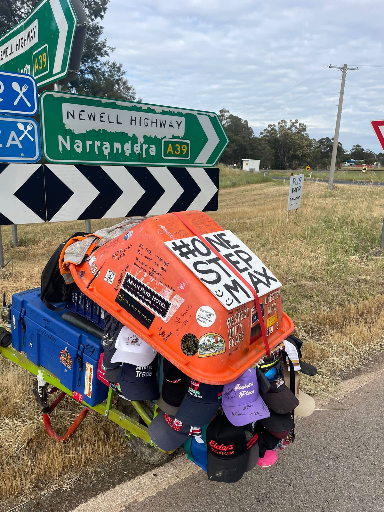 The wheelbarrow setup. Photo: One Step Max