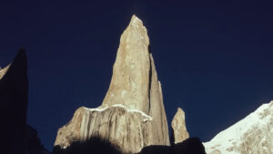 a very pointy mountain