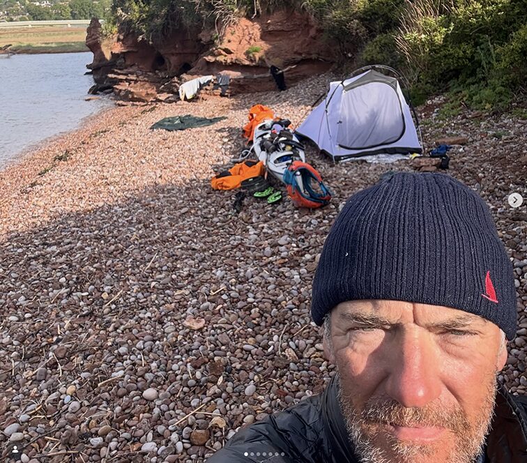 campsite on beach