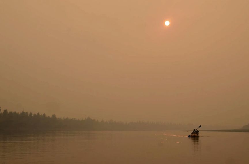 Wildfire smoke near the village of Chirinda. 