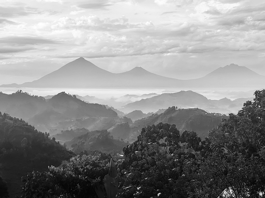 distant misty mountains