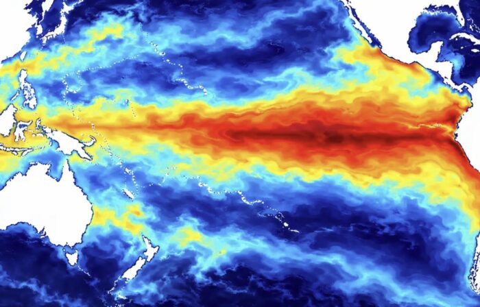 Graphic of the Pacific Ocean. 